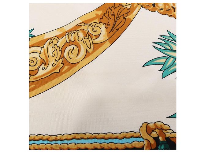 Hermès Foulard Hermes Carre 90 Hommage A Charles Garnier Marrone Nero Multicolore - vista 8