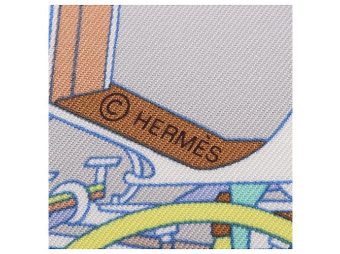Hermès Foulard Hermes Carre 90 Voitures Exquises Marrone Multicolore - vista 2