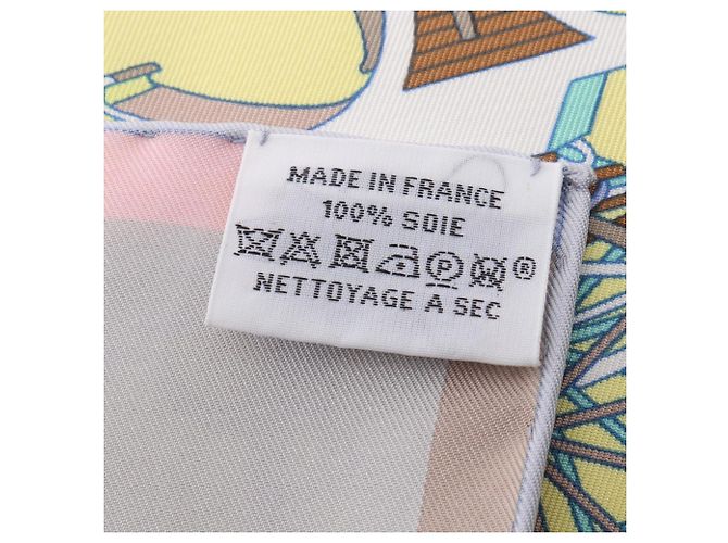 Hermès Foulard Hermes Carre 90 Voitures Exquises Marrone Multicolore - vista 3