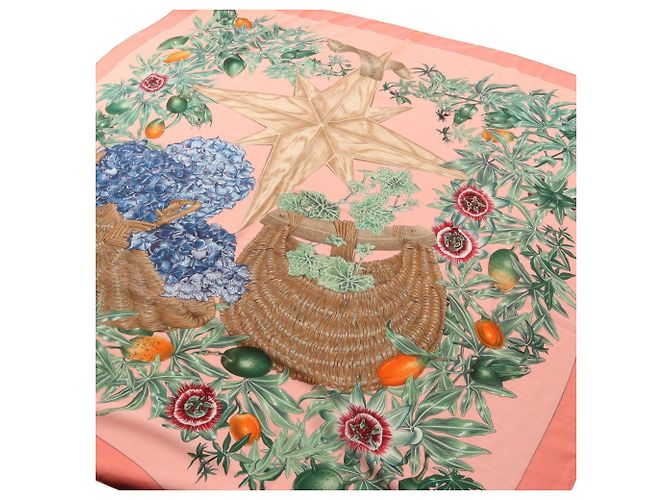 Hermès Hermes Carre Geant 140 Passiflores Schal Pink Mehrfarben - Ansicht 2