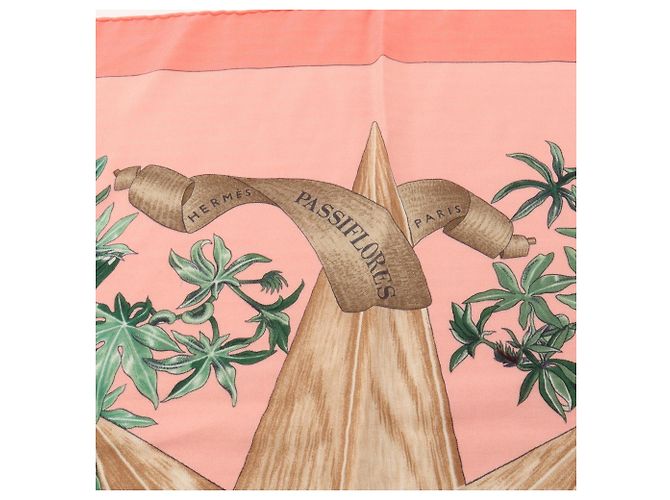 Hermès Hermes Carre Geant 140 Passiflores Schal Pink Mehrfarben - Ansicht 5