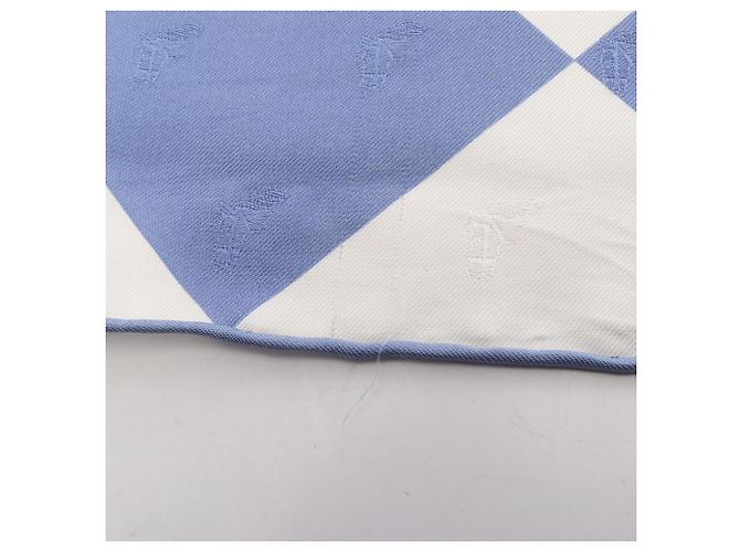 Hermès Hermes Carre Geant 140 Fouets et Badines Tattoo Scarf Bianco Blu - vista 6