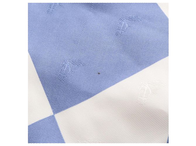 Hermès Hermes Carre Geant 140 Fouets et Badines Tattoo Scarf Bianco Blu - vista 8