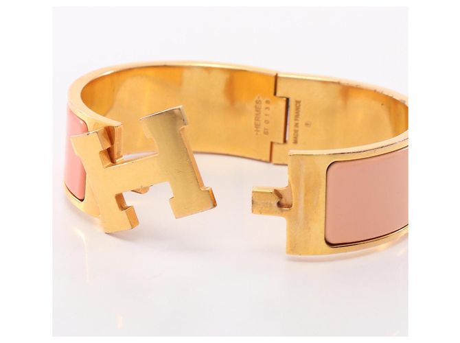 Clic H Hermès Hermes HERMES Clic Clac GM Bangle Accessory Pink Golden - view 3