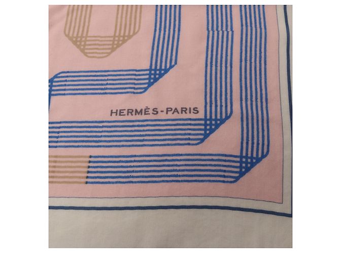Hermès Hermes Carre Geant 140 Rubans Scarf Pink White Multiple colors - view 6
