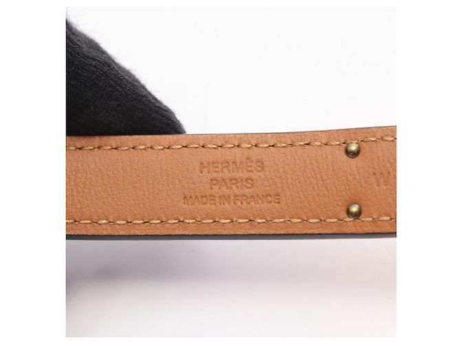 Hermès Kelly Gürtel aus Epsom Leder braun gold Golden - Ansicht 3