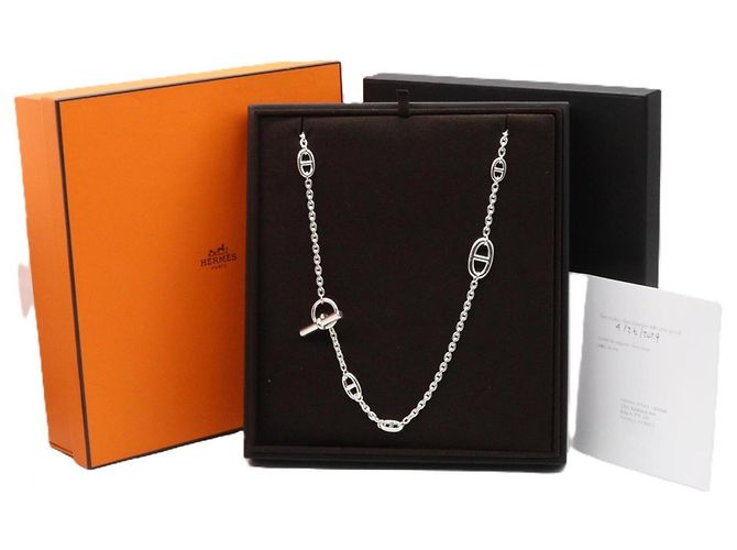 Hermès Collana Hermes Chaine d'Ancre Farandole 80 Argento - vista 5