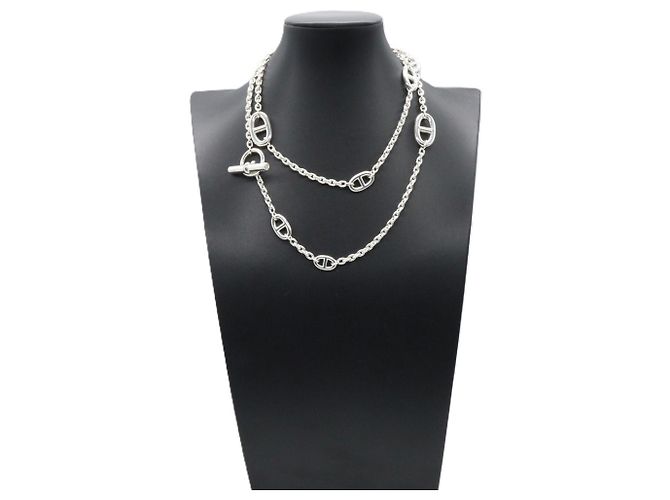 Hermès Collana Hermes Chaine d'Ancre Farandole 80 Argento - vista 6