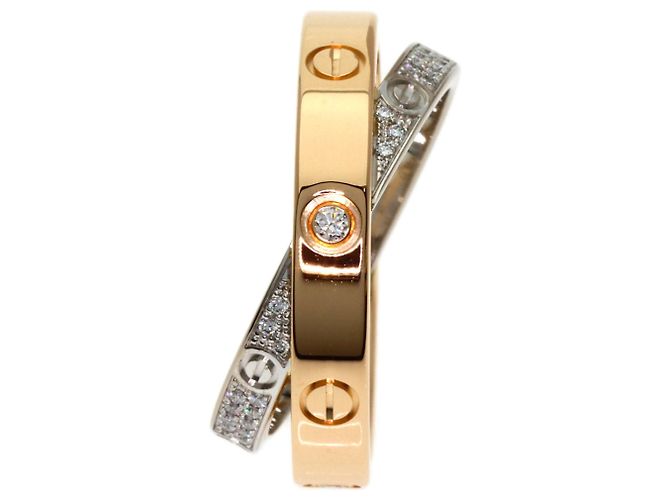 Anello Cartier B-Love Full Pave Diamanti - vista 3
