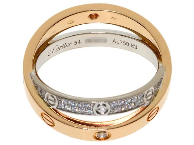 Anello Cartier B-Love Full Pave Diamanti - vista 4