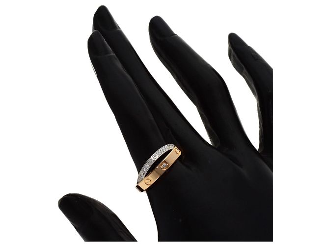 Anello Cartier B-Love Full Pave Diamanti - vista 5