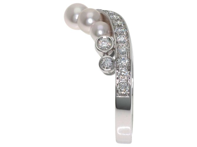 Anello Chaumet Josephine Aigrette Perla e Diamanti - vista 3
