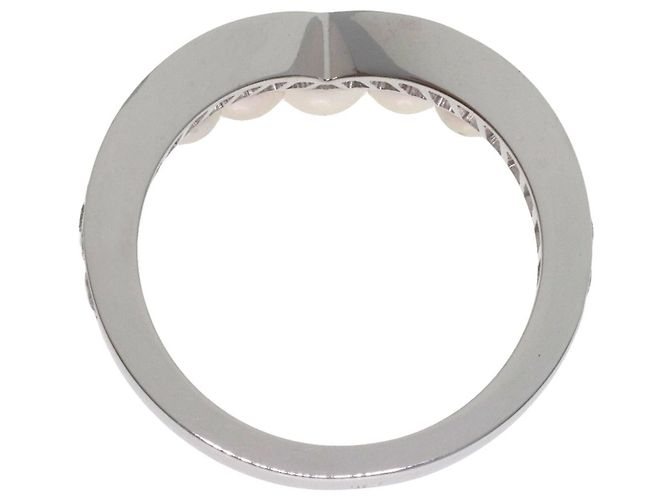 Anello Chaumet Josephine Aigrette Perla e Diamanti - vista 4