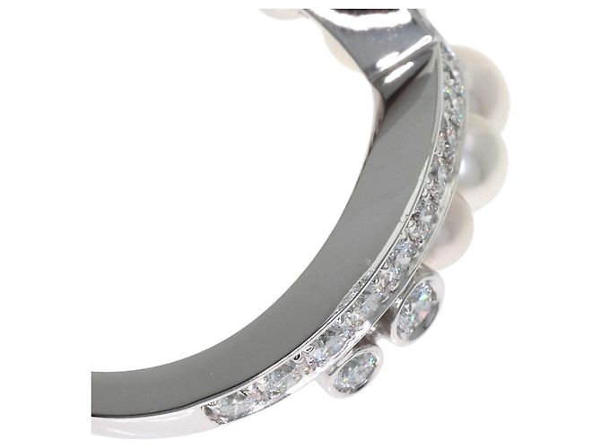 Anello Chaumet Josephine Aigrette Perla e Diamanti - vista 8