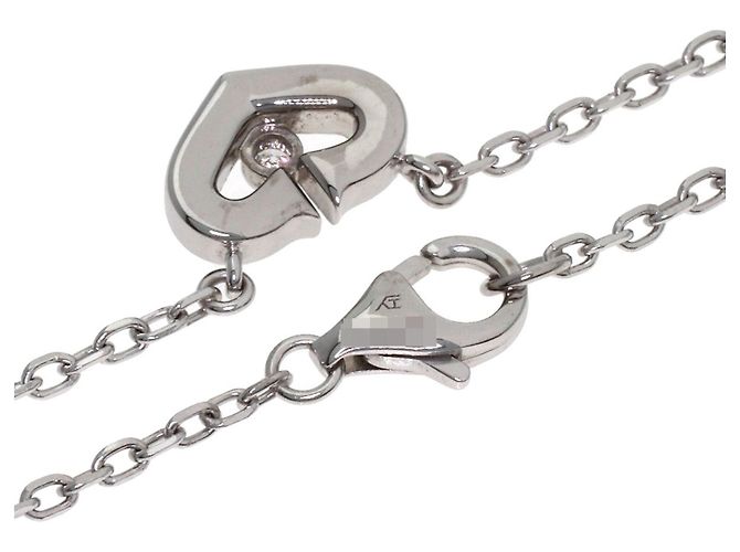 Collana Cartier C Heart in diamanti e oro bianco 18K - vista 2
