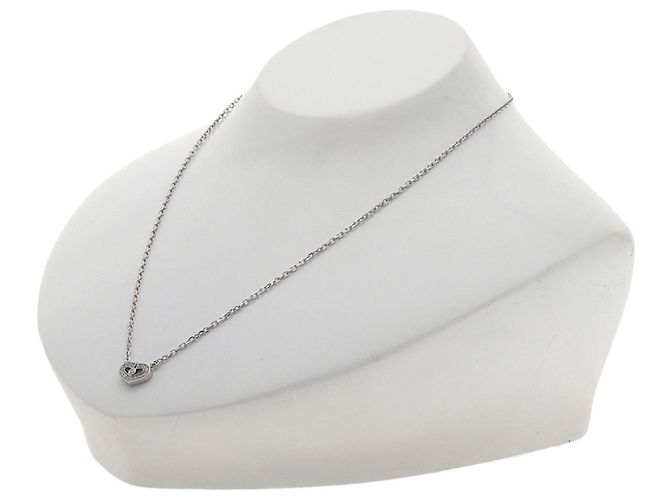 Collana Cartier C Heart in diamanti e oro bianco 18K - vista 4