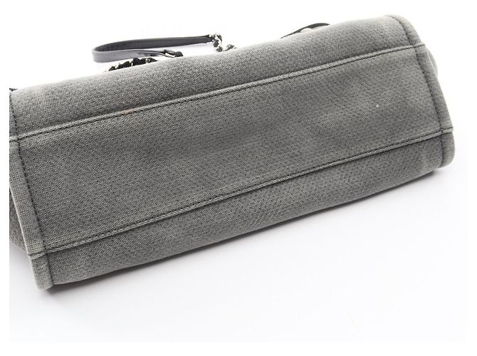 Bolso Tote Chanel Deauville Castaño Negro Blanco - vista 11