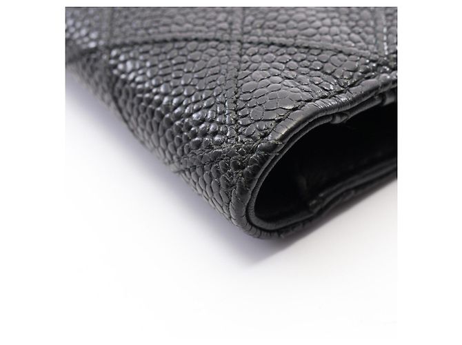 Chanel Matelassé Bi-fold langes Portemonnaie Schwarz - Ansicht 10