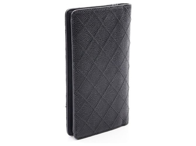Chanel Matelassé Bi-fold langes Portemonnaie Schwarz - Ansicht 2