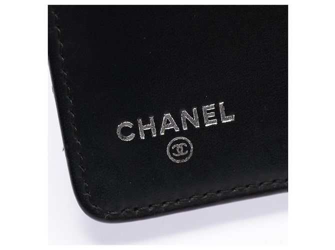 Chanel Matelassé Bi-fold langes Portemonnaie Schwarz - Ansicht 5