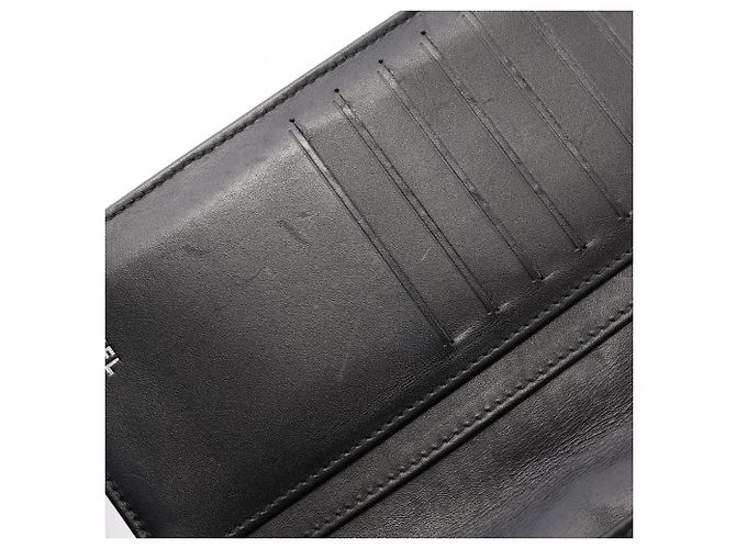 Chanel Matelassé Bi-fold langes Portemonnaie Schwarz - Ansicht 7