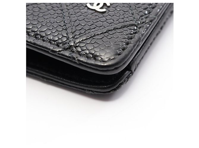 Chanel Matelassé Bi-fold langes Portemonnaie Schwarz - Ansicht 9