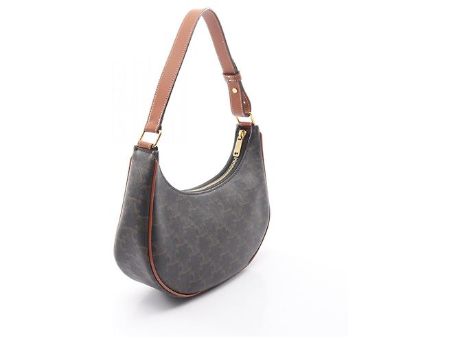 Céline Bolso de hombro Celine AVA Triomphe Castaño Negro - vista 2