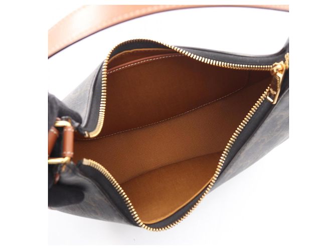 Céline Bolso de hombro Celine AVA Triomphe Castaño Negro - vista 3