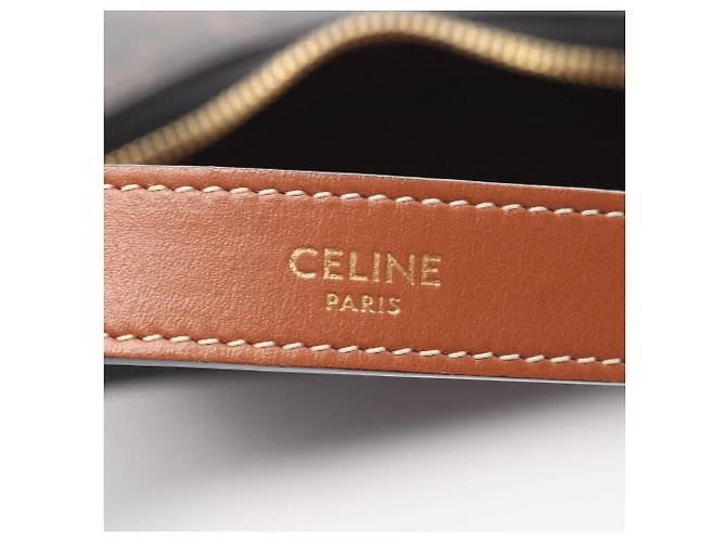 Céline Bolso de hombro Celine AVA Triomphe Castaño Negro - vista 4