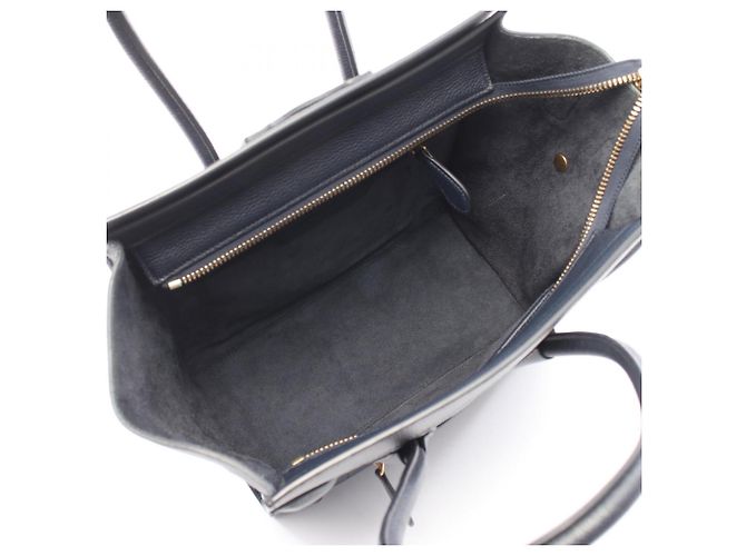 Céline Celine Luggage Micro Shopper Handtasche Marineblau - Ansicht 3