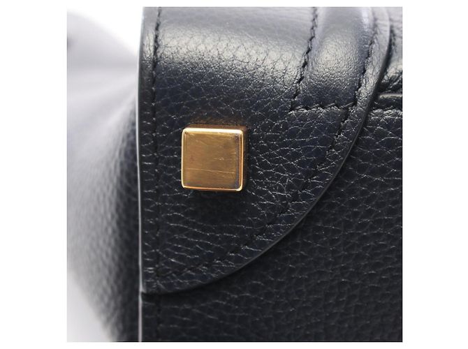 Céline Celine Luggage Micro Shopper Handtasche Marineblau - Ansicht 9
