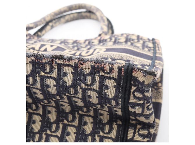 Christian Dior Dior BOOK TOTE Borsa Tote Media Oblique Crudo Blu navy - vista 10