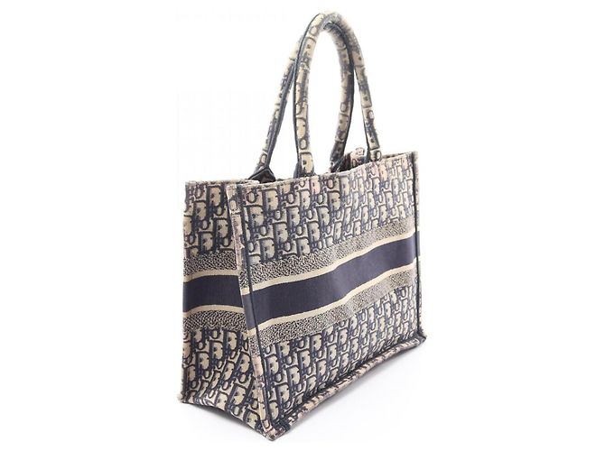 Christian Dior Dior BOOK TOTE Borsa Tote Media Oblique Crudo Blu navy - vista 2