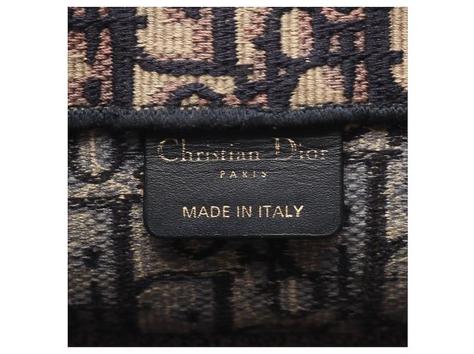 Christian Dior Dior BOOK TOTE Borsa Tote Media Oblique Crudo Blu navy - vista 4