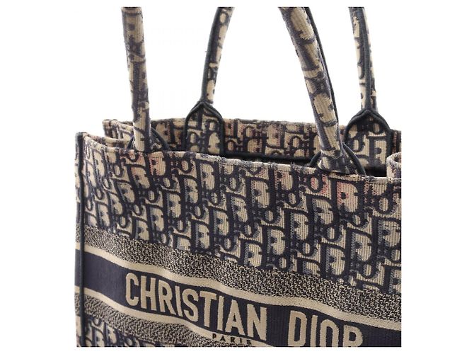 Christian Dior Dior BOOK TOTE Borsa Tote Media Oblique Crudo Blu navy - vista 7