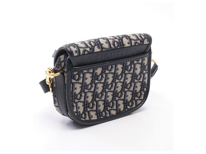 Borsa a tracolla Christian Dior Dior Bobby Small Oblique Beige Blu navy - vista 2