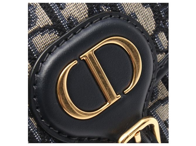 Borsa a tracolla Christian Dior Dior Bobby Small Oblique Beige Blu navy - vista 6