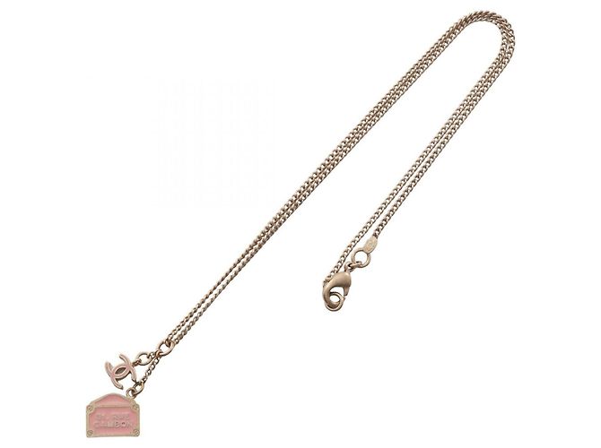 Collier Chanel Coco Mark plaqué or Rose Doré - vue 3