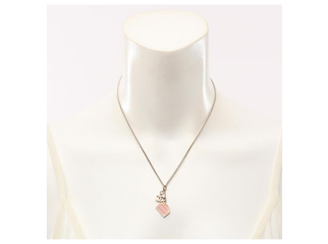Collier Chanel Coco Mark plaqué or Rose Doré - vue 6