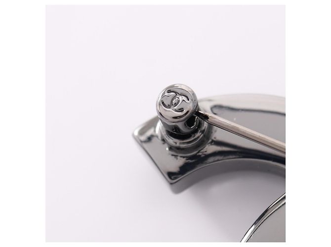 Spilla accessorio Chanel Coco Mark Nero Argento - vista 5