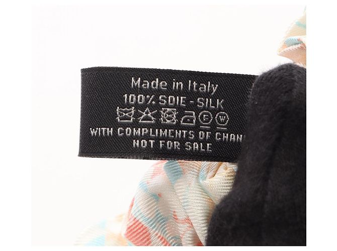 Scrunchie Chanel Coco Mark Floral Ribbon Branco Multicor - vista 4