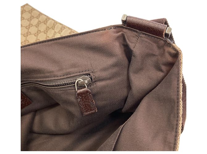Borsa a tracolla Gucci 146236 GG Marrone - vista 7