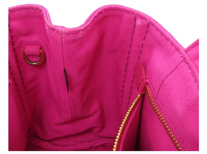 Prada Canapa Mini 2-Way Handbag Pink - view 11