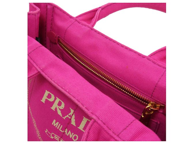 Prada Canapa Mini 2-Way Handbag Pink - view 13