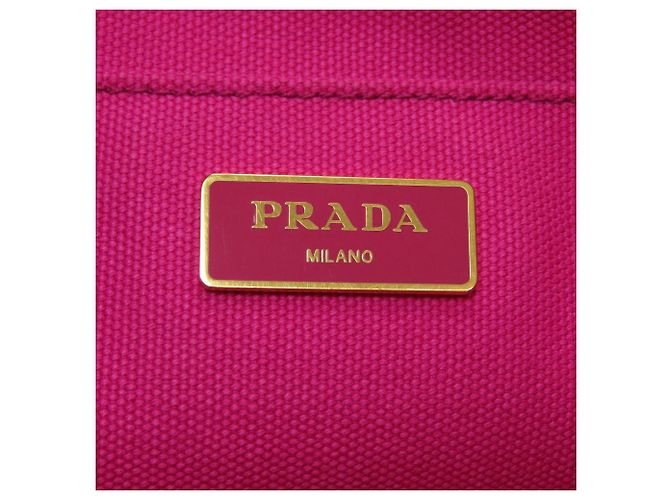 Prada Canapa Mini 2-Way Handbag Pink - view 6