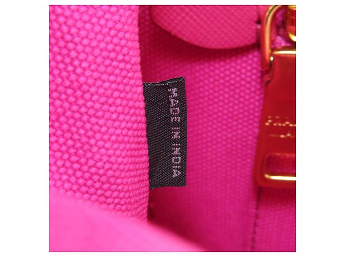 Prada Canapa Mini 2-Way Handbag Pink - view 7