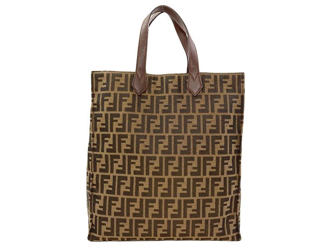 Fendi Shopper-Tasche aus Canvas mit Zucca-Muster für Damen Braun - Ansicht 2