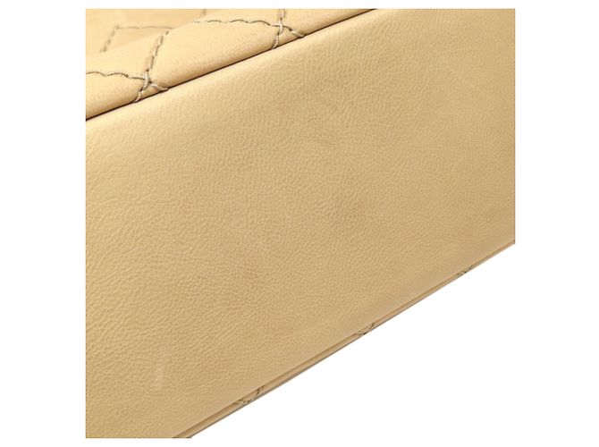 Borsa a tracolla Chanel Wild Stitch in pelle di vitello Beige - vista 12