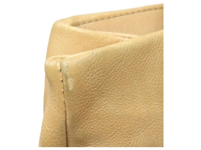 Borsa a tracolla Chanel Wild Stitch in pelle di vitello Beige - vista 14