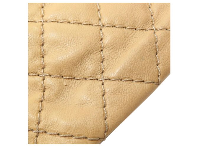 Borsa a tracolla Chanel Wild Stitch in pelle di vitello Beige - vista 15